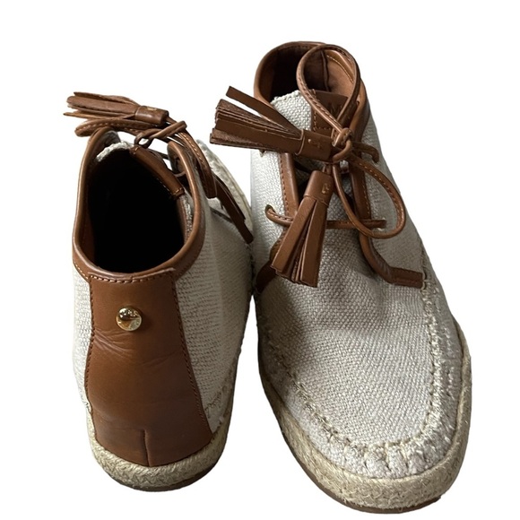 Michael Kors Kendrick Brown Leather Lace‎ Up Wedge Moccasin Style Bootie Size:10 - Picture 2 of 13